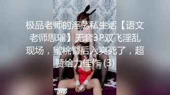 极品老师的淫荡私生活【语文老师思瑶】无套3P双飞淫乱现场，蜜桃臀后入爽死了，超赞给力佳作 (3)