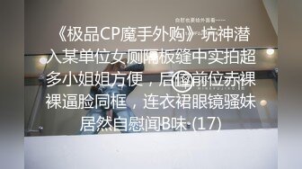 《极品CP魔手外购》坑神潜入某单位女厕隔板缝中实拍超多小姐姐方便，后位前位赤裸裸逼脸同框，连衣裙眼镜骚妹居然自慰闻B味 (17)