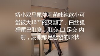 娇小双马尾萝莉萌妹纯欲小可爱被大JB艹的爽翻了，白丝狐狸尾巴肛塞，肛交 口 足交 内射，屁眼都是爸爸的形状