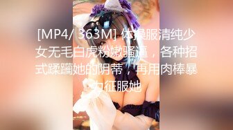 [MP4/ 363M] 体操服清纯少女无毛白虎粉嫩骚逼，各种招式蹂躏她的阴蒂，再用肉棒暴力征服她