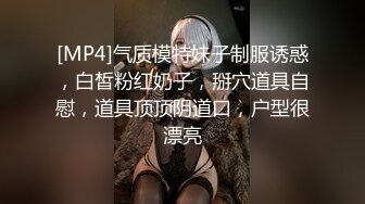 [MP4]气质模特妹子制服诱惑，白皙粉红奶子，掰穴道具自慰，道具顶顶阴道口，户型很漂亮