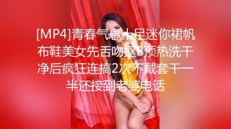 [MP4]青春气息十足迷你裙帆布鞋美女先舌吻抠B预热洗干净后疯狂连搞2次不戴套干一半还接到老婆电话